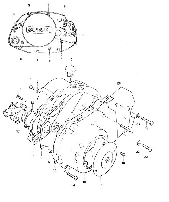 Crankcase cover ass`y  (v