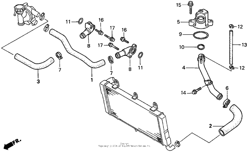ST1100 Water pipe 96-98