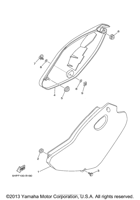 TTR125LT Боковые обтекатели