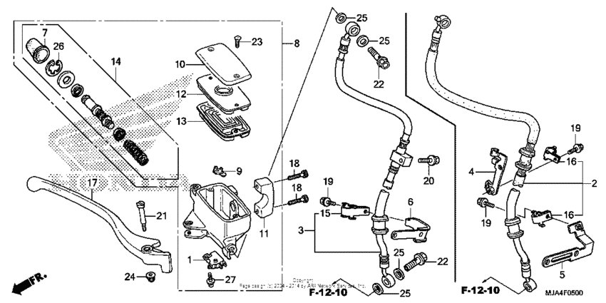 Front brake master cylinder (1)