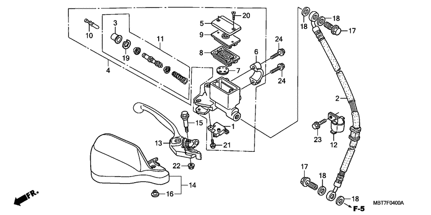 Fr. brake master cylinder