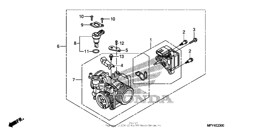 VT1300CR (ABS) Корпус Дросселя