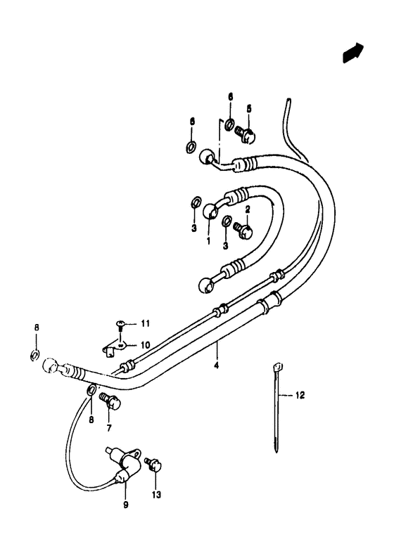 GSF1200 Задние тормозные трубки