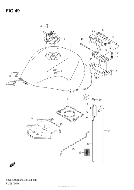 Fuel Tank (Gsx1300R L2 E03)