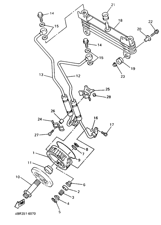 XJ600S Масляный картер