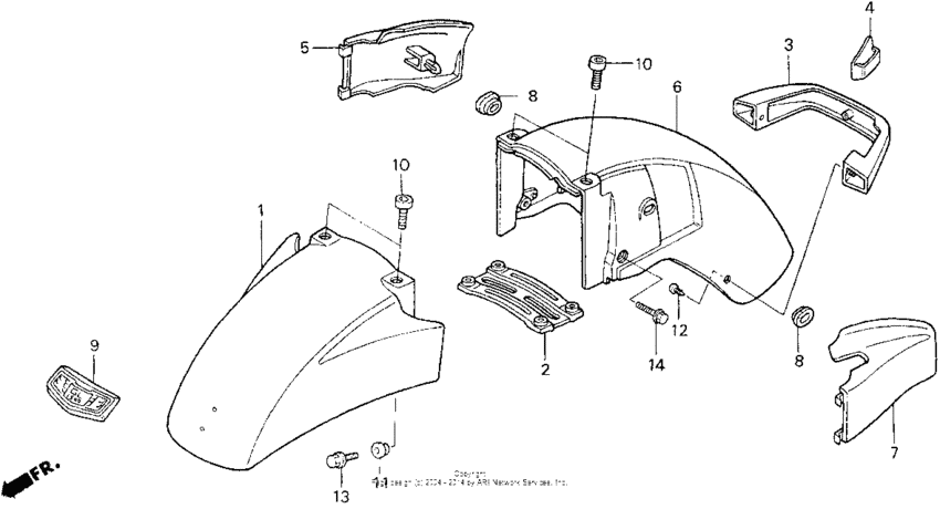 GL1500A Переднее крыло