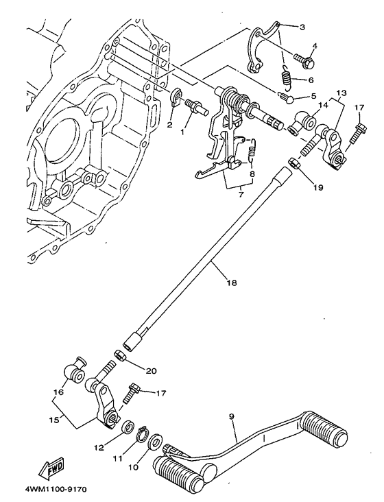 XV1600A Вал переключения