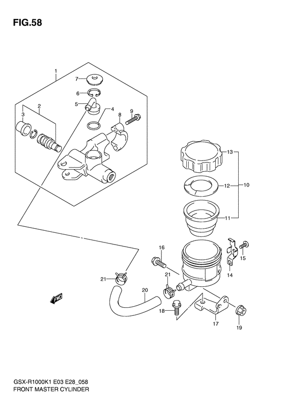 GSX-R1000 Передний тормозной цилиндр