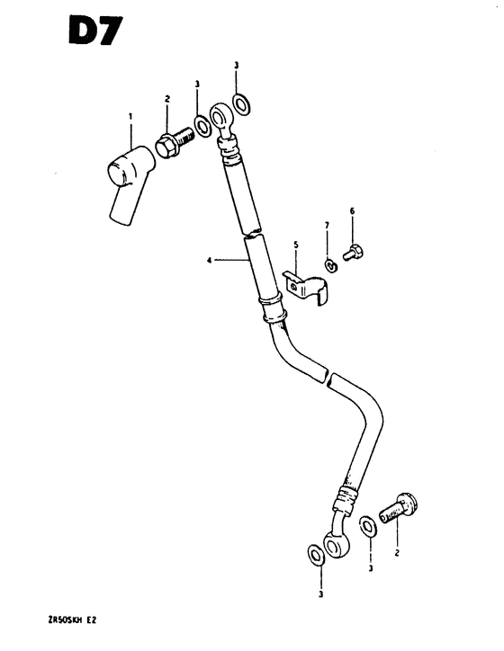 ZR50 Передние тормозные трубки