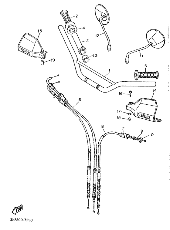 Steering handle. cable
