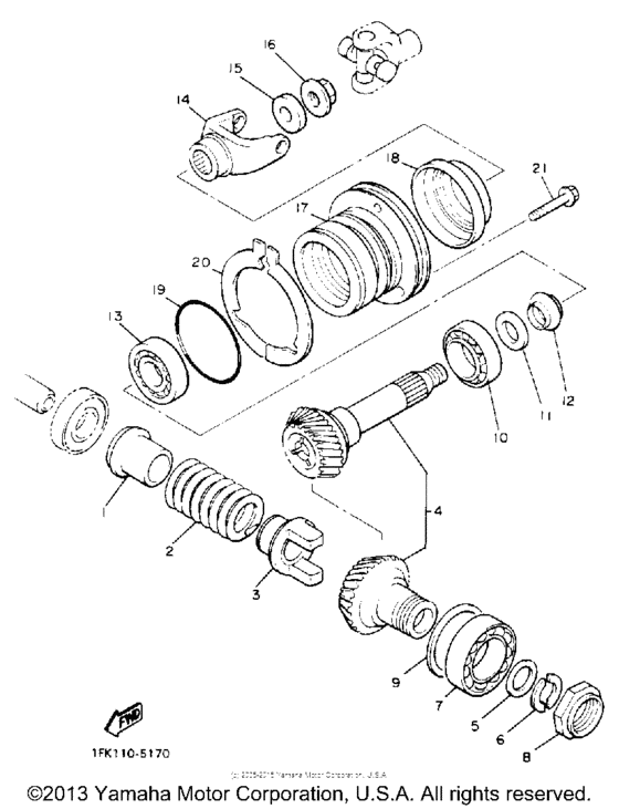 XVZ12DWC Промежуточный ведущий вал
