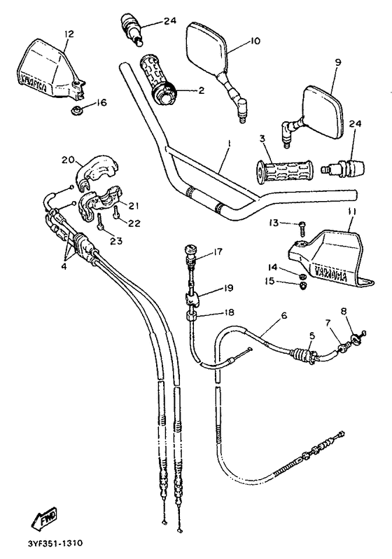 Steering handle. cable