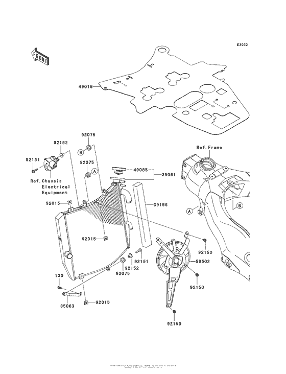 ZX1000 Радиатор