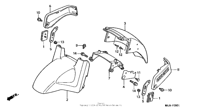 ST1100 (ABS/ TCS) Крыло переднее