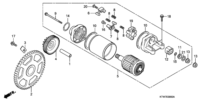 SH300R (ABS) Стартерный мотор