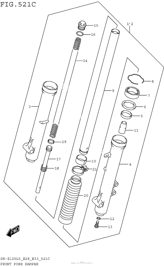 Front Fork Damper (Dr-Z125Ll5 E28)