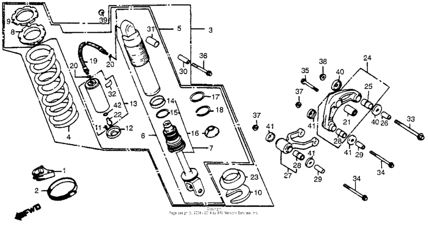 Rear shock absorber 82