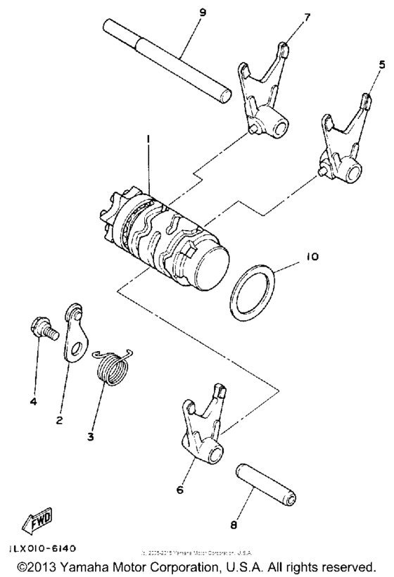 Shift cam-fork