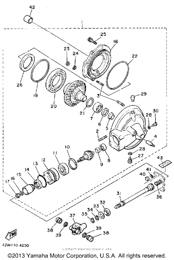 XV700CSC Ведущий вал