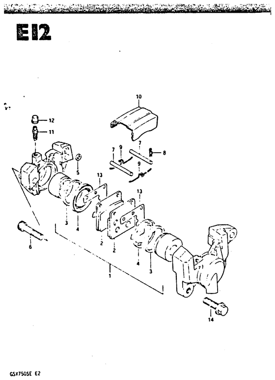 GSX750 Задний суппортs