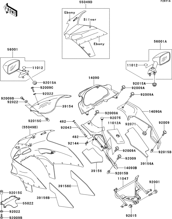 ZX500 Cowling(zx500-d2)