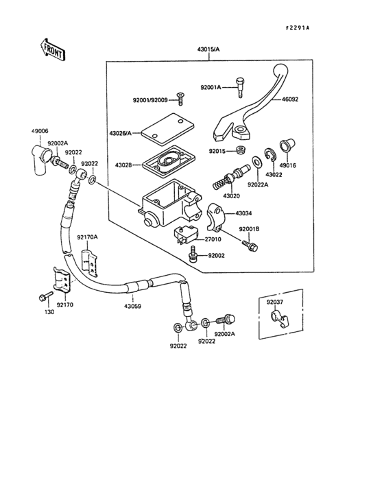 Front master cylinder(kl250-d8/d9)