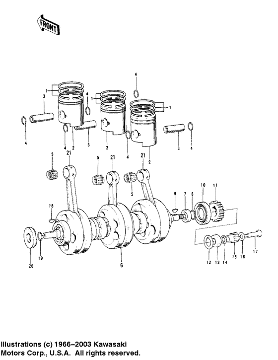 Crankshaft/pistons