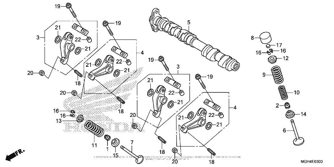 Camshaft + Valve (Fr.)