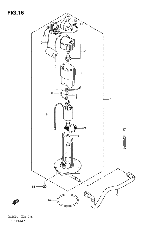 DL650 (ABS) Топливный насос