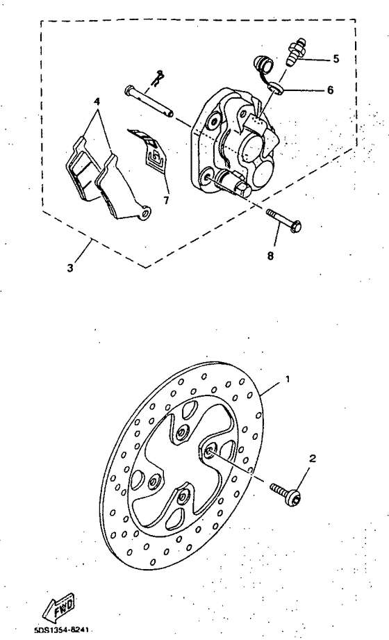 YP125R Передний тормоз