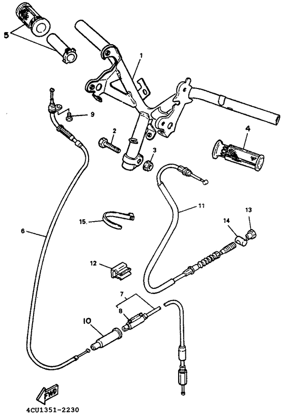 Steering handle. cable