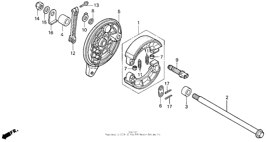 VF750CD Задний тормоз