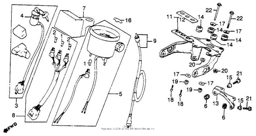 Speedometer + key set