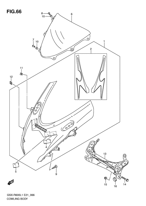 Cowling body