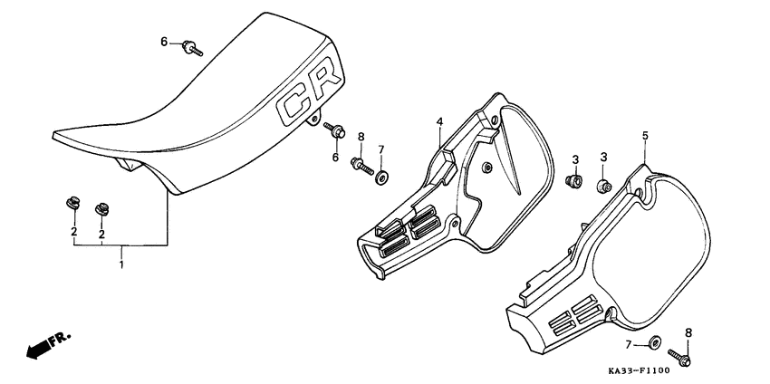 CR125R Seat / side cover