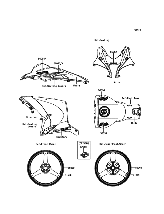 ZX1000 Decals(White)