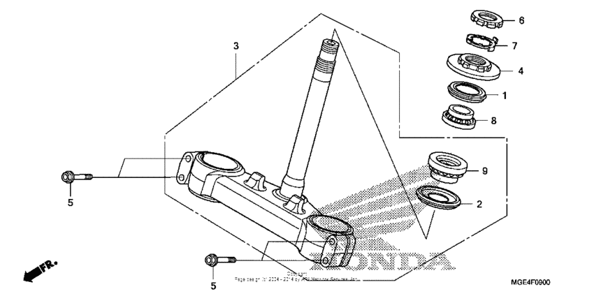VFR1200F Траверса нижняя