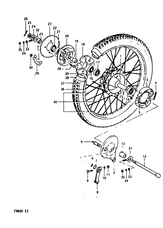 Rear wheel complete assy