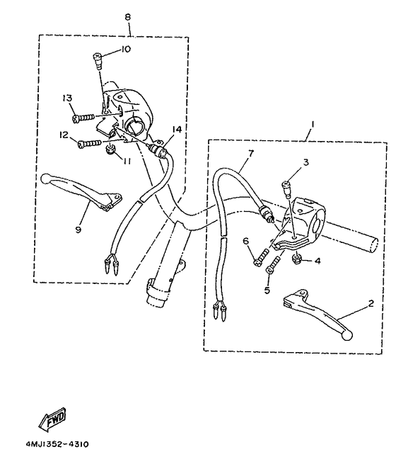 Handle switch. lever