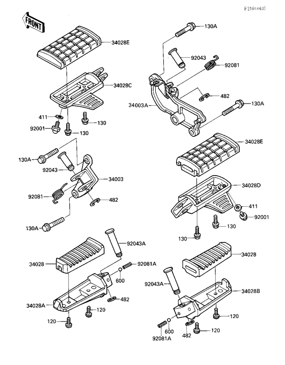 KZ1000 Подножки