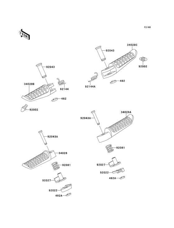 ZX500 Подножки