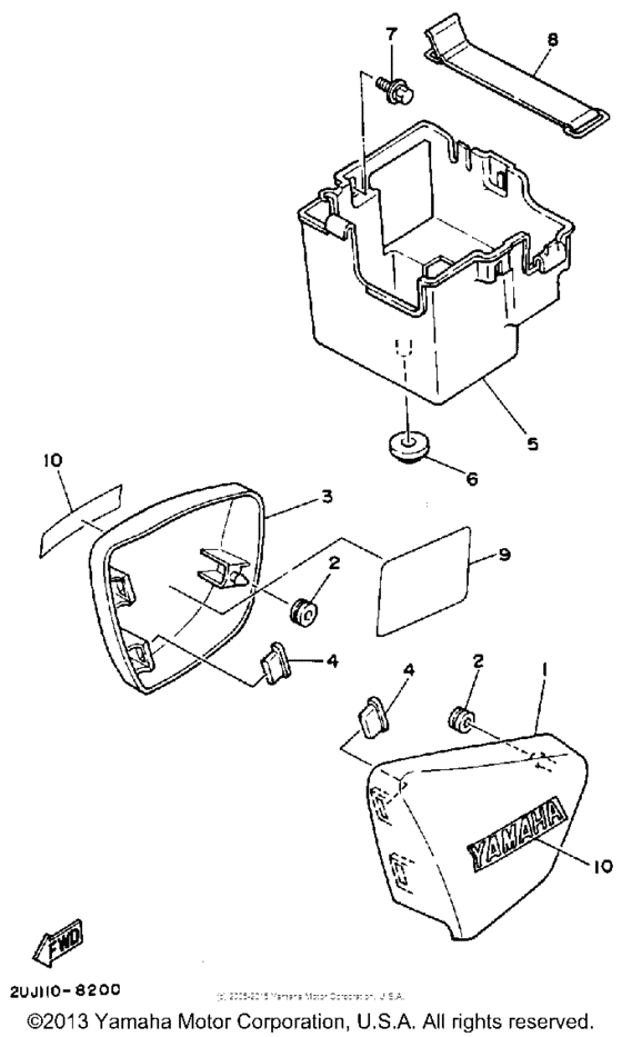 XV250 Боковые обтекатели