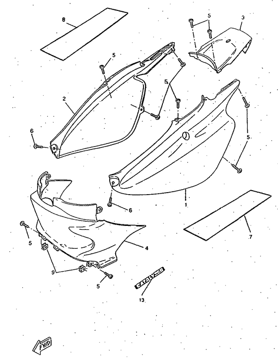 CW50RSX Боковые обтекатели