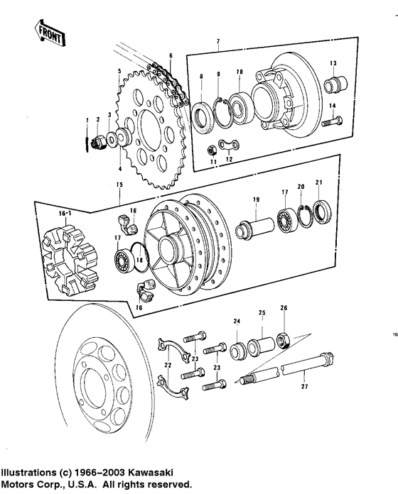 Rear hub/chain
