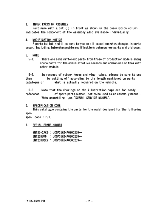 EN125-2 Catalog preface