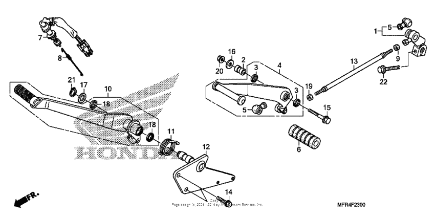 VT1300CX (ABS) Педали