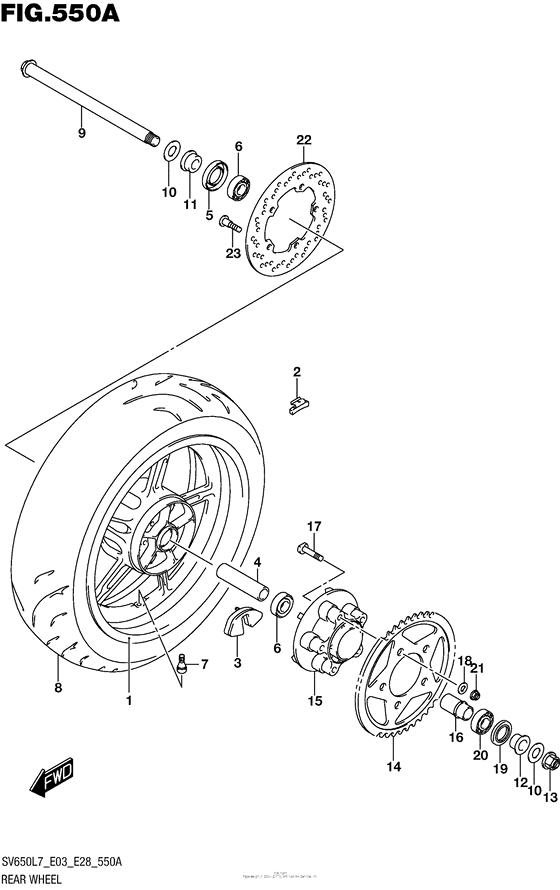 Rear Wheel (Sv650L7 E03)