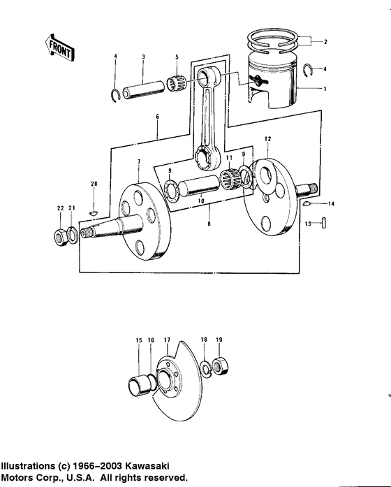 Crankshaft/piston/rotary valve