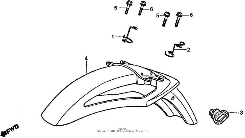 VF500F Переднее крыло