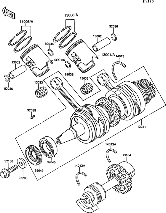 Crankshaft/piston